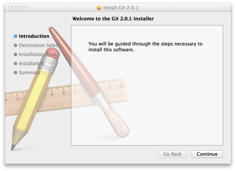 Git OS X 安装程序。