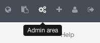 GitLab 主栏的 ``Admin area'' 图标。